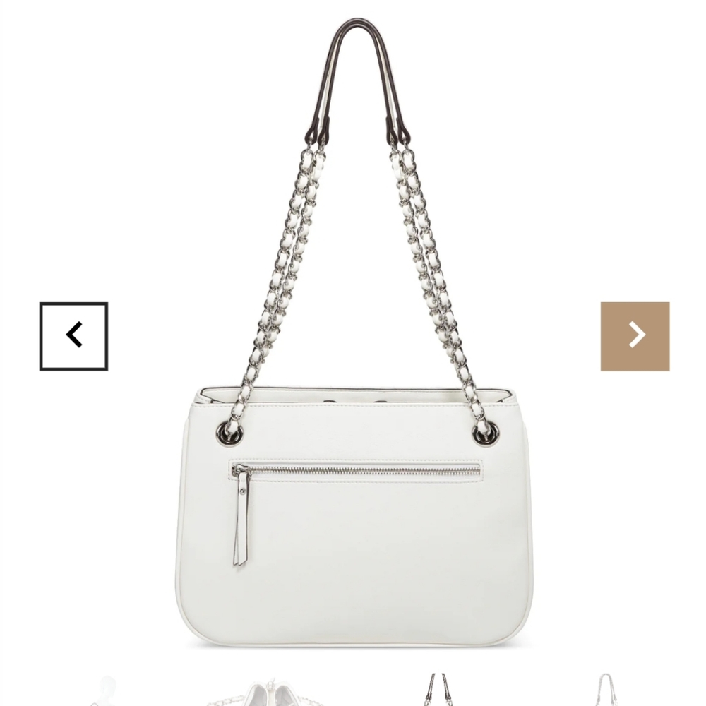 INC International Concepts Deliz Chain Shoulder Bag White NWT! - Picture 2 of 13
